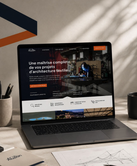 Mockup du site web Aluzion réalisé avec sites.ytty